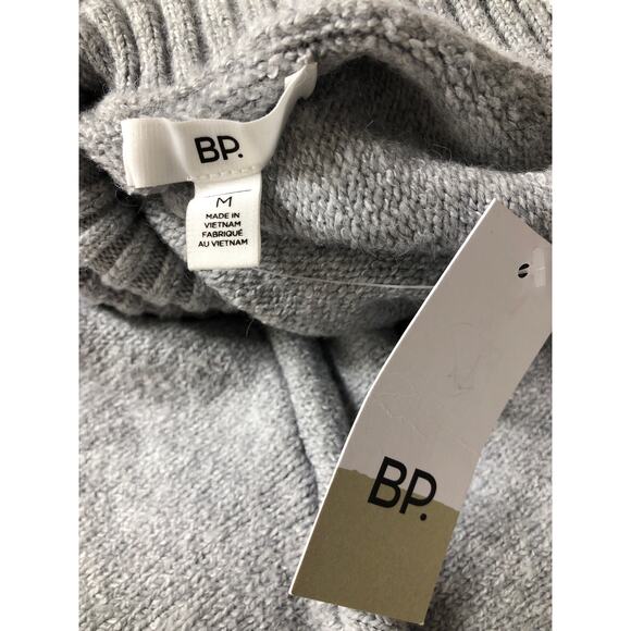 bp Turtleneck Sweater Knit Oversized Pullover Grey Heather NWT M - Picture 9 of 11